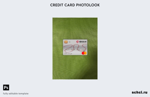 цифровая загрузка, фотошаблон лицевой панели дебетовой карты China Merchants Ban